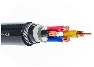 Обожженный алюминий кабеля медного низшего напряжения электрический крепко нарисованный 1 ядр к 5 ядров